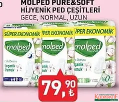 MOLPED PURE&SOFT HİJYENİK PED ÇEŞİTLERİ indirimli fiyat MOLPED PURE&SOFT HİJYENİK PED ÇEŞİTLERİ fiyat ve kampanya bilgisi